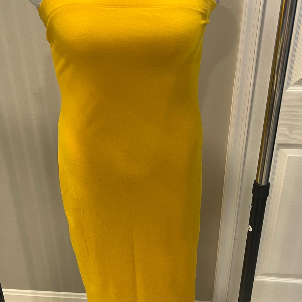 DNA Couture Vibrant Yellow Strapless Dress